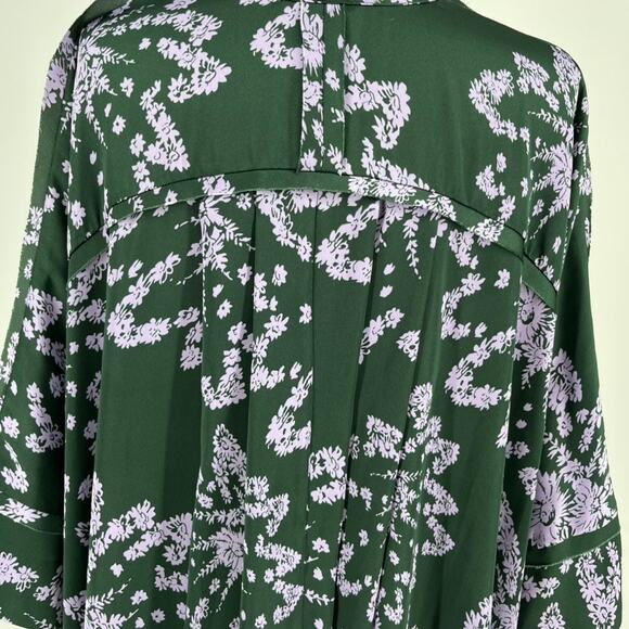 Free People Goddess Sleep Shirt Emerald Combo Floral XS Intimately - Picture 5 of 6